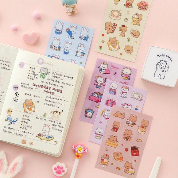 Kawaii Animal Waterproof Stickers - Picture 2 of 13